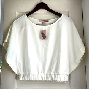 Forever 21 White bat sleeve top XS NWT